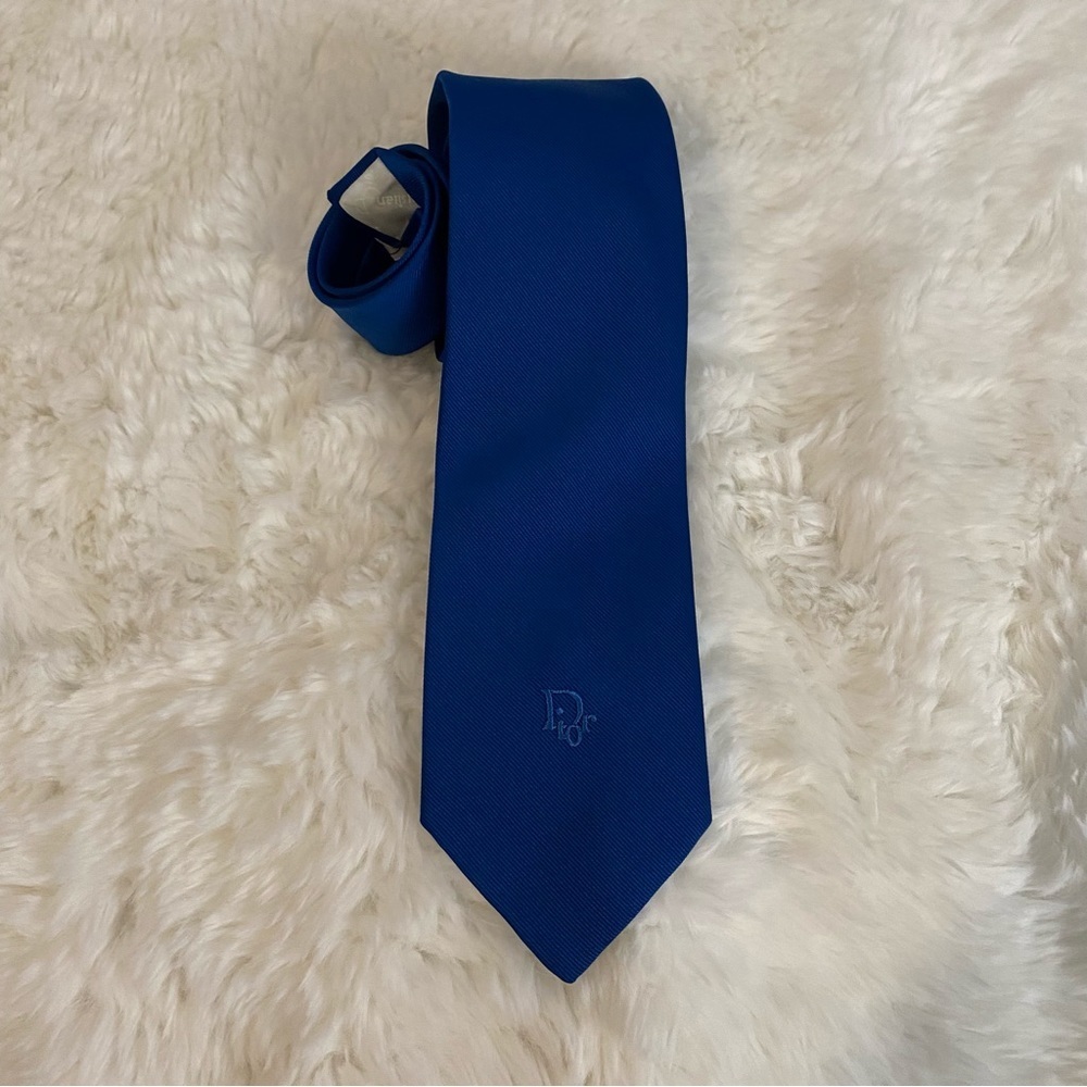 Christian Dior Cobalt Blue Neck Tie - Picture 13 of 13